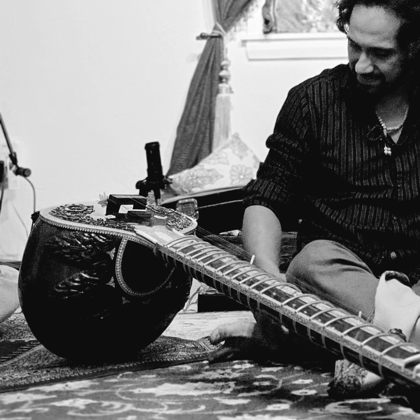 Dr. Samya Bhaduri — sitar in practice